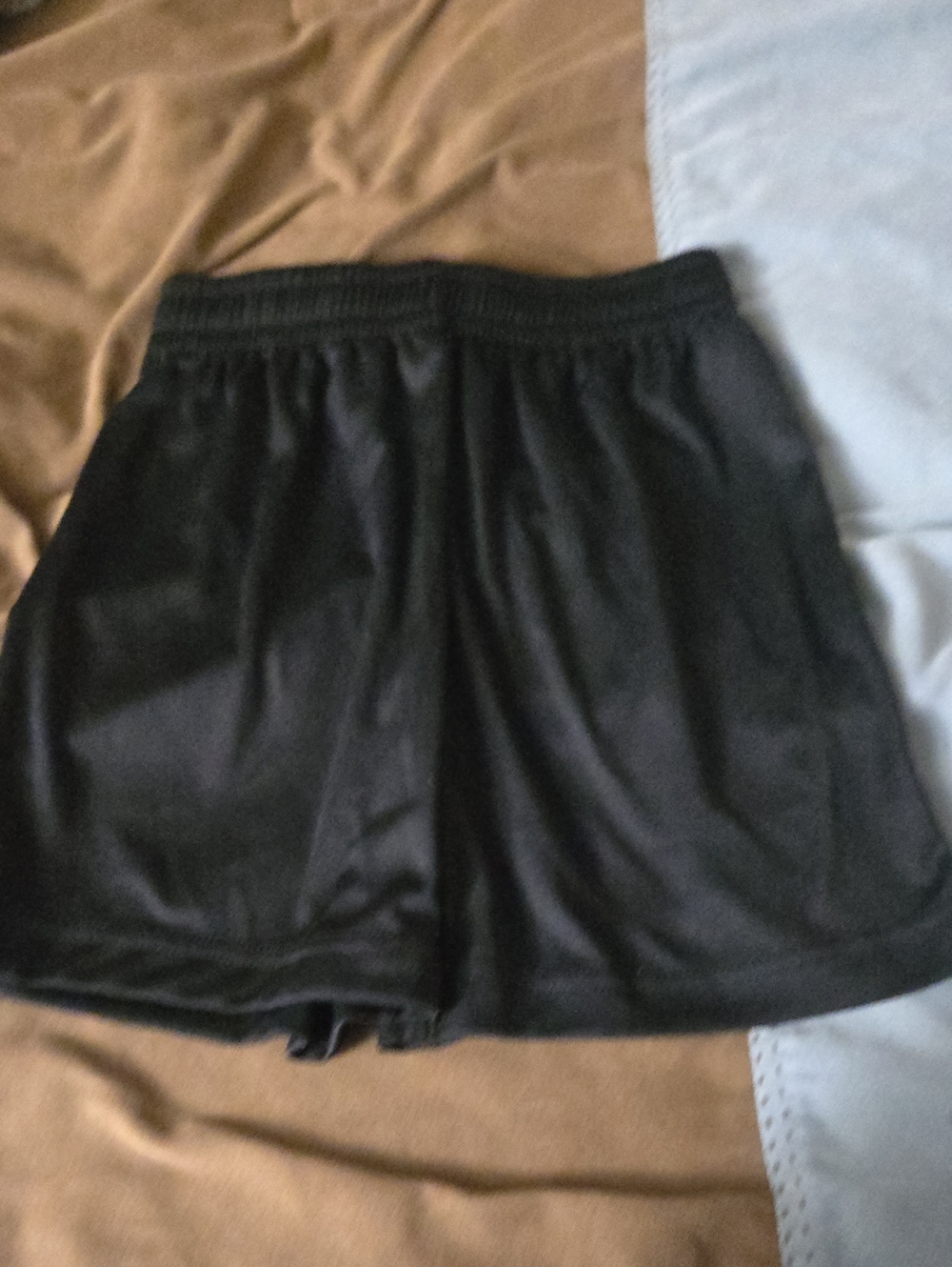 Kids Black Athletic Shorts with Elastic Waist